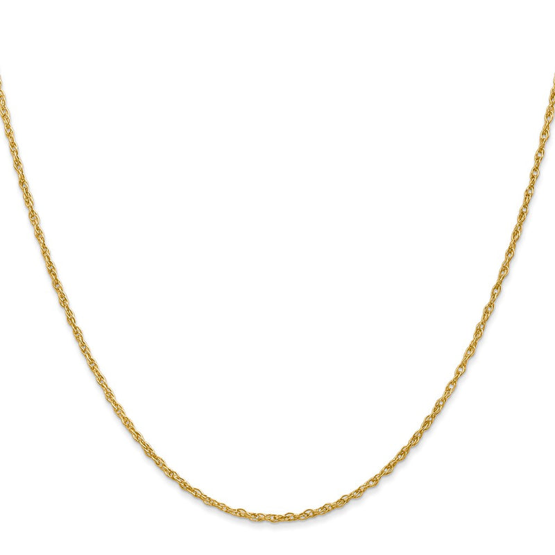 14K Yellow Gold 1.3 Heavy Baby Rope With Lobster Clasp Chain Necklace