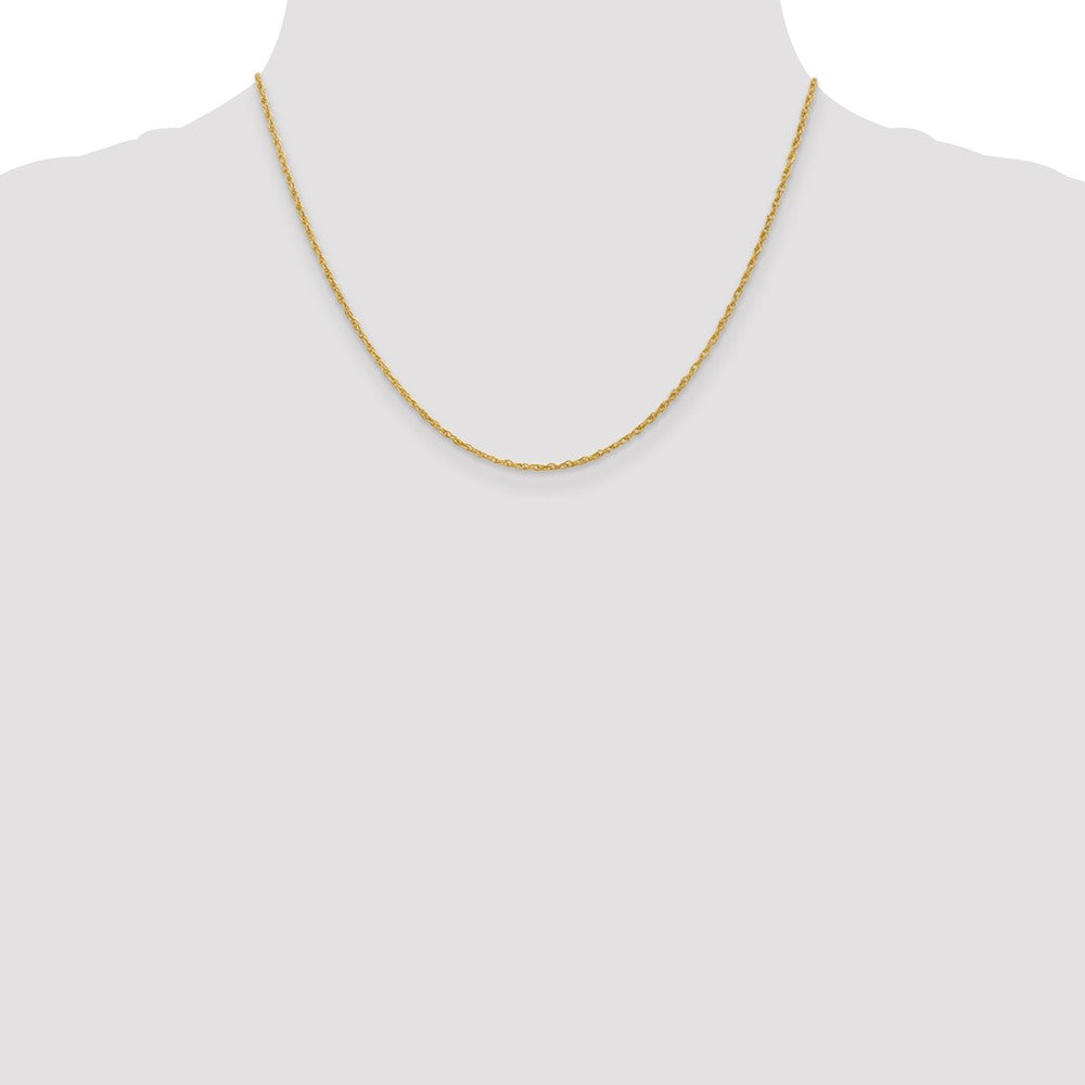 14K Yellow Gold 1.3 Heavy Baby Rope With Lobster Clasp Chain Necklace