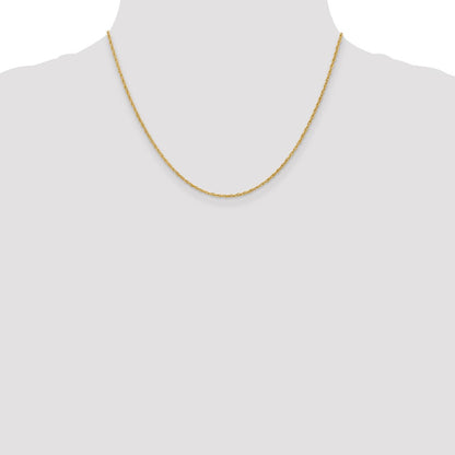 14K Yellow Gold 1.3 Heavy Baby Rope With Lobster Clasp Chain Necklace