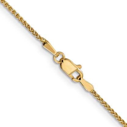 14K Yellow Gold 14 Inch 1.25mm Diamond-Cut Spiga With Lobster Clasp Chain