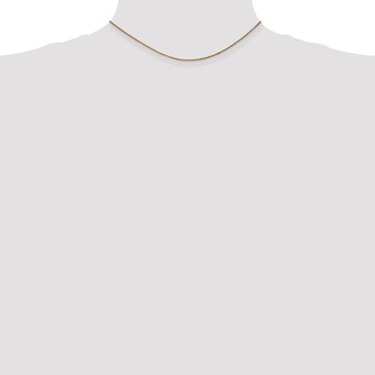 14K Yellow Gold 14 Inch 1.25mm Diamond-Cut Spiga With Lobster Clasp Chain