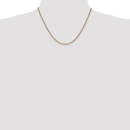 14K Yellow Gold 1.7mm Diamond-Cut Spiga With Lobster Clasp Chain Necklace