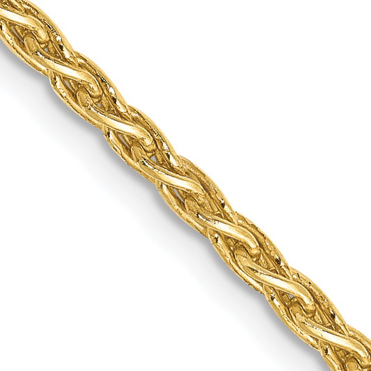 14K Yellow Gold 26 Inch 2.25mm Parisian Wheat With Lobster Clasp Chain Necklace
