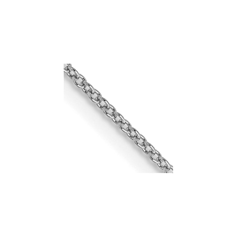 14k White Gold .9mm Cable with Spring Ring Clasp Chain Children's Necklace