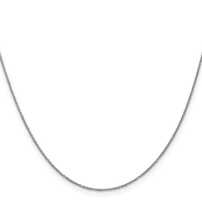 14K White Gold .9mm Cable With Lobster Clasp Chain Children's Necklace