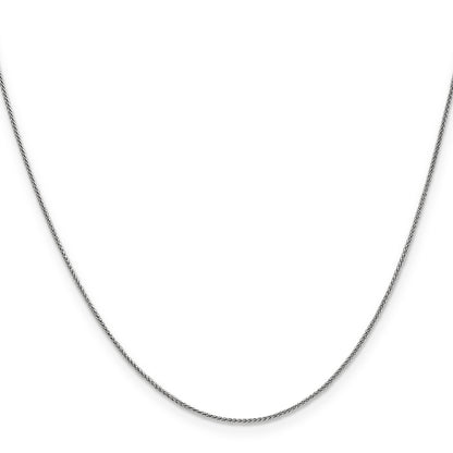 14K White Gold 14 Inch .85mm Spiga With Lobster Clasp Chain