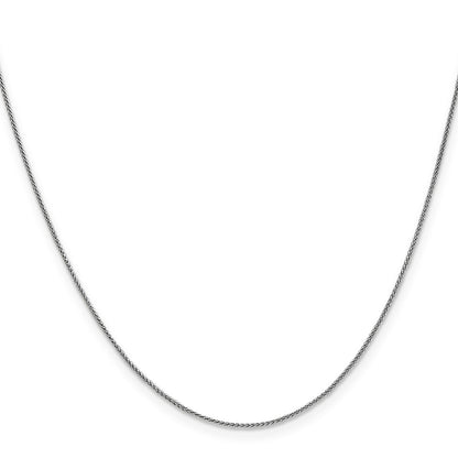 14K White Gold .85mm Spiga With Lobster Clasp Chain Children's Necklace