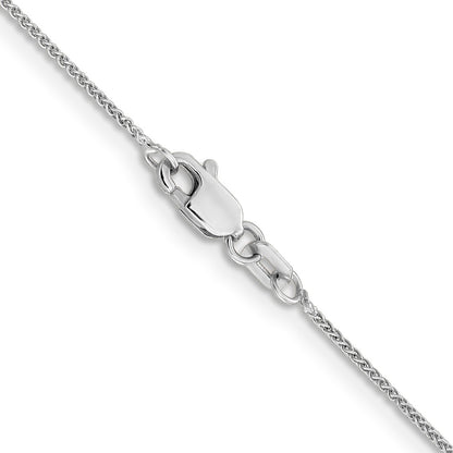 14K White Gold .85mm Spiga With Lobster Clasp Chain Children's Necklace