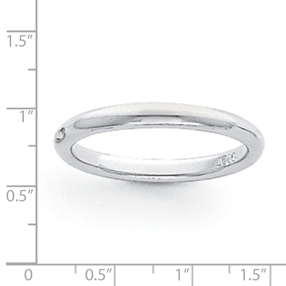 Platinum 3mm Lightweight Comfort Fit Wedding Band