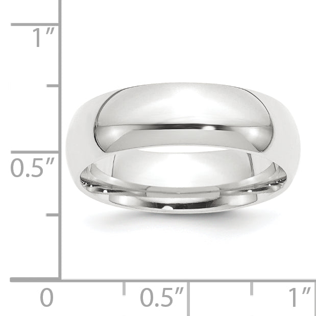 Platinum 8mm Lightweight Comfort Fit Wedding Band
