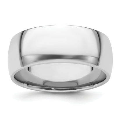 Platinum 8mm Lightweight Comfort Fit Wedding Band