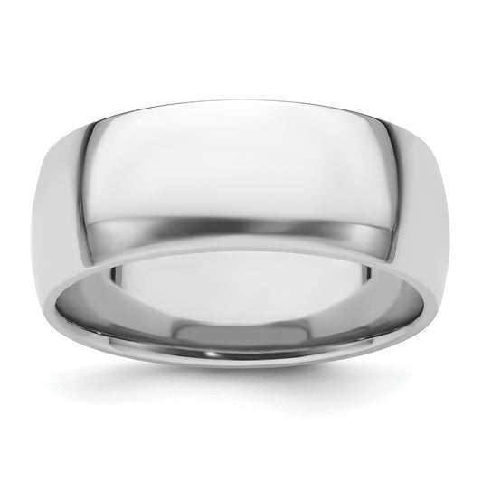 Platinum 8mm Lightweight Comfort Fit Wedding Band