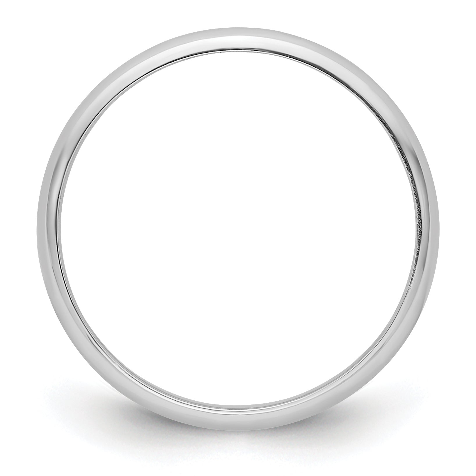 Platinum 3mm Half Round Featherweight Wedding Band