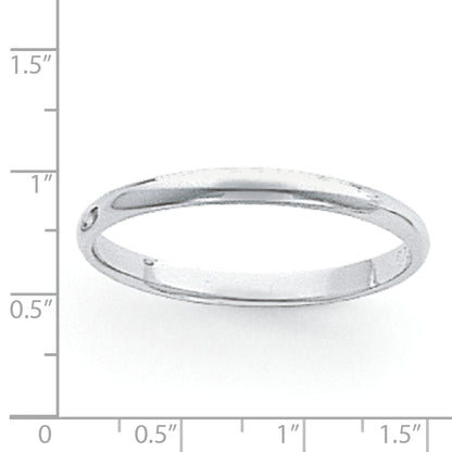 Platinum 3mm Half Round Featherweight Wedding Band