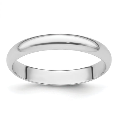 Platinum 3mm Half Round Featherweight Wedding Band