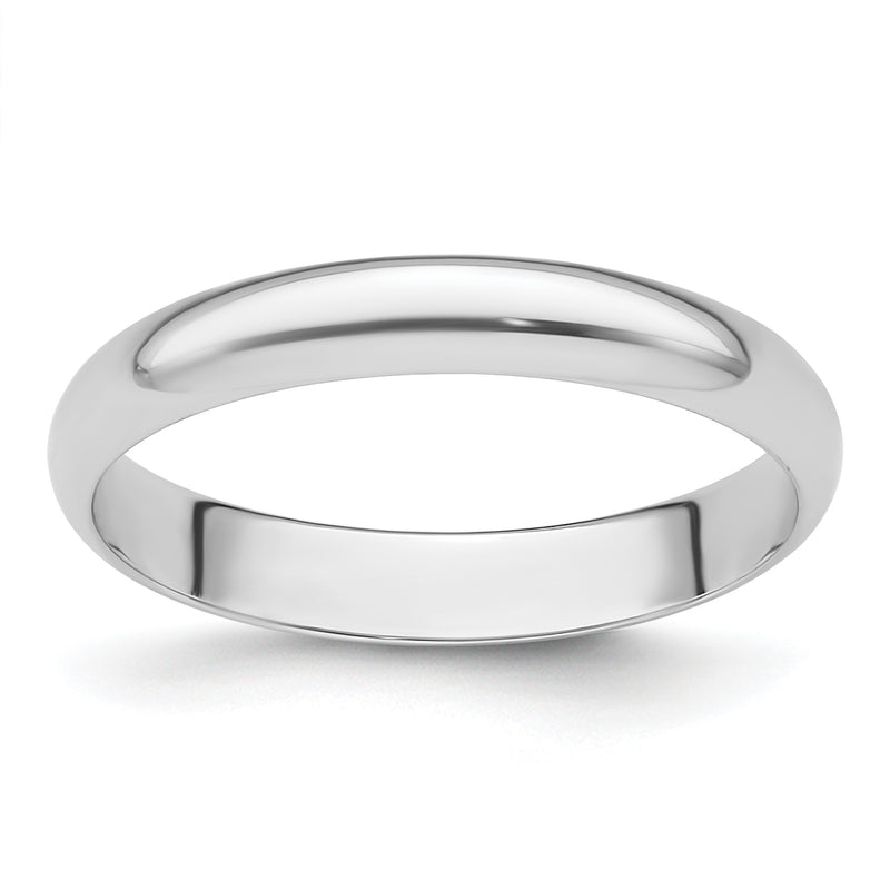Platinum 3mm Half Round Featherweight Wedding Band