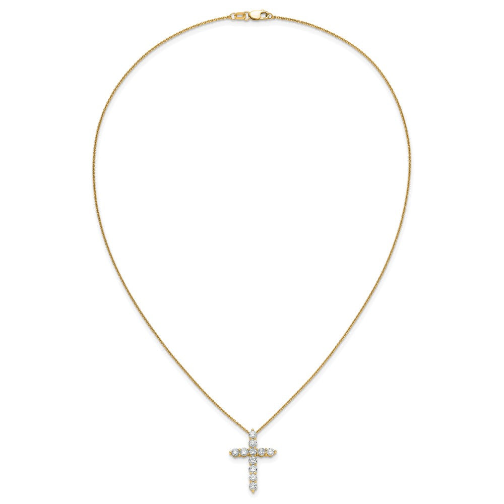14K Yellow Gold True Origin 1 1/2 Carat Lab Grown Diamond Vs Def 18 Inch Cross Pendant Necklace