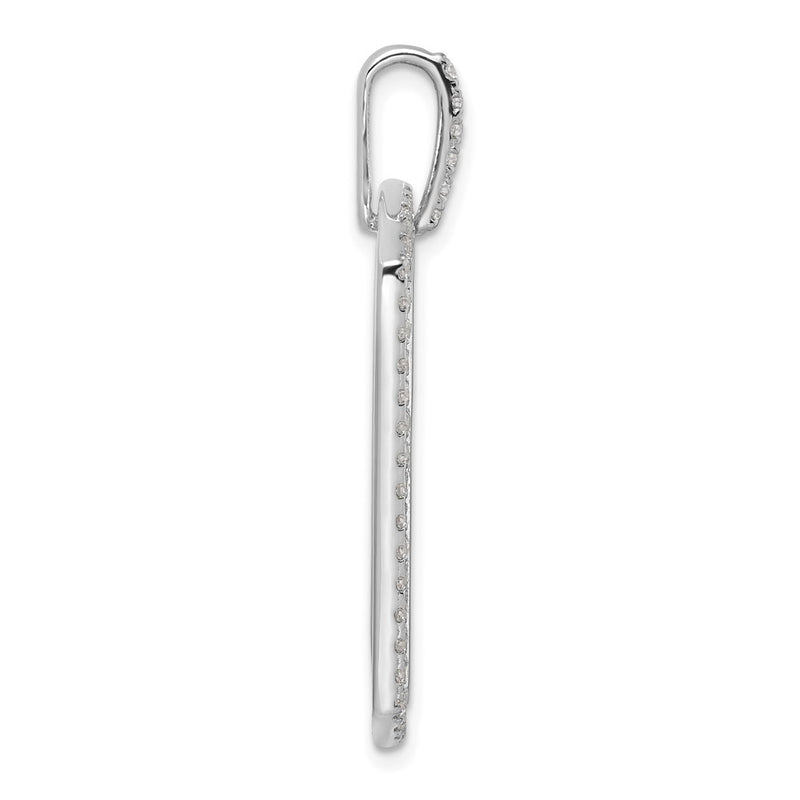 14K White Gold True Origin Men'S 3/4 Carat Lab Grown Diamond Vs D E F Cross Dog Tag Pendant