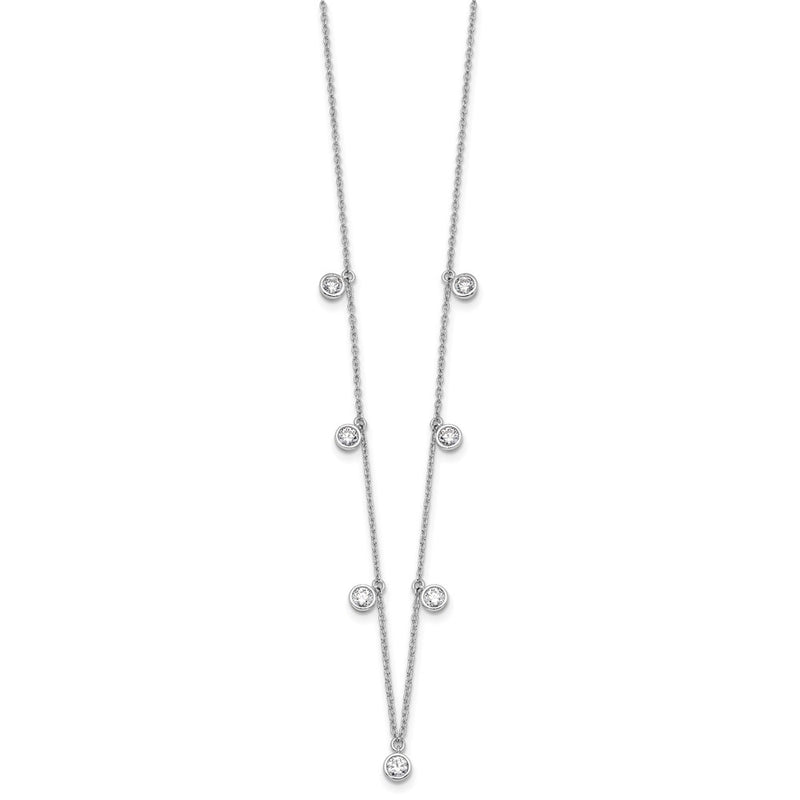 14K White Gold True Origin 1 1/6 Carat Lab Grown Diamond Vs Def Nine Station 18 Inch Necklace