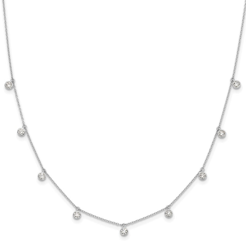 14K White Gold True Origin 1 1/6 Carat Lab Grown Diamond Vs Def Nine Station 18 Inch Necklace
