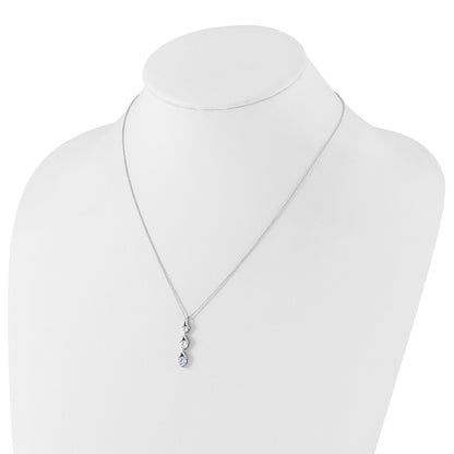 14K White Gold True Origin 1 Carat Lab Grown Diamond Vs Def 18 Inch Three Stone Pendant Necklace