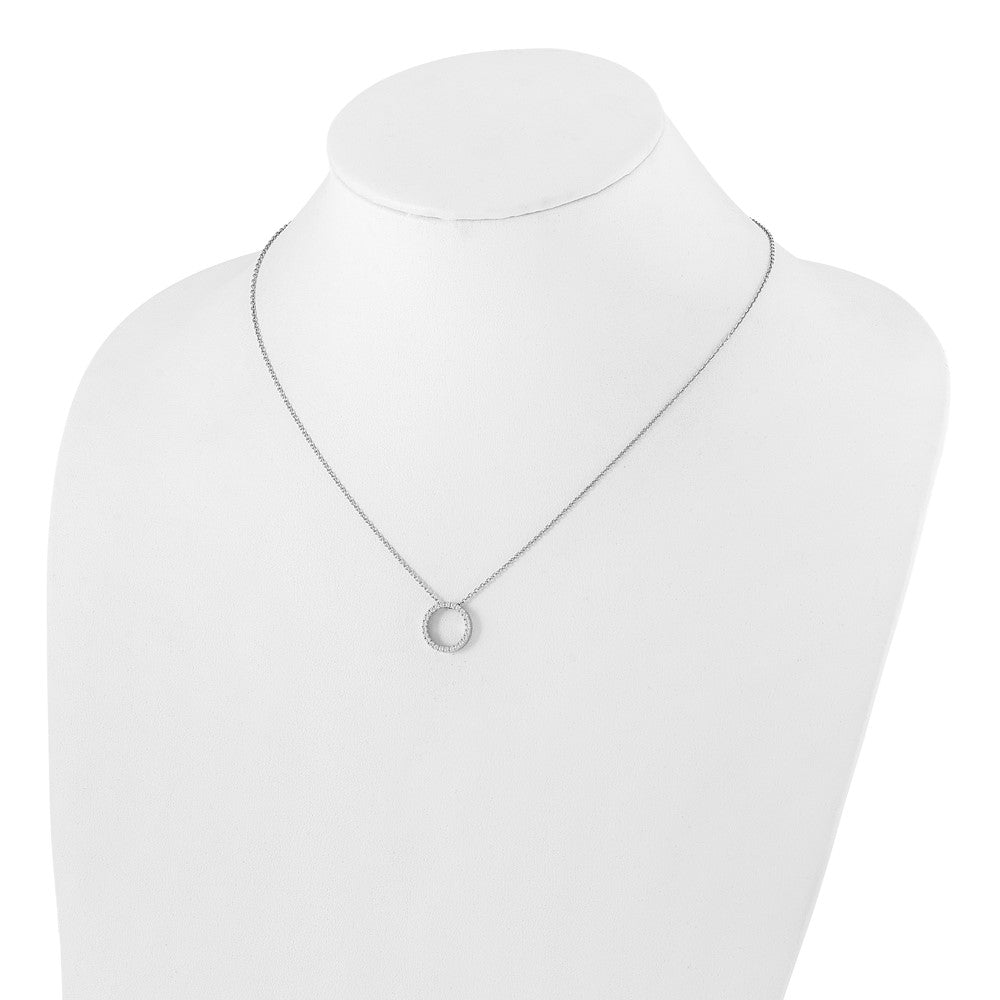 14K White Gold True Origin 1/4 Carat Lab Grown Diamond Vs Def 18 Inch Eternity Pendant Necklace
