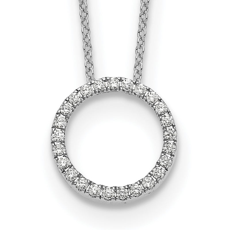14K White Gold True Origin 1/4 Carat Lab Grown Diamond Vs Def 18 Inch Eternity Pendant Necklace