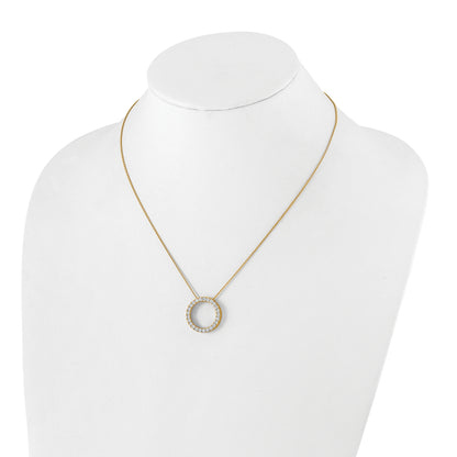 14K Yellow Gold True Origin 1 Carat Lab Grown Diamond Vs Def 18 Inch Eternity Pendant Necklace