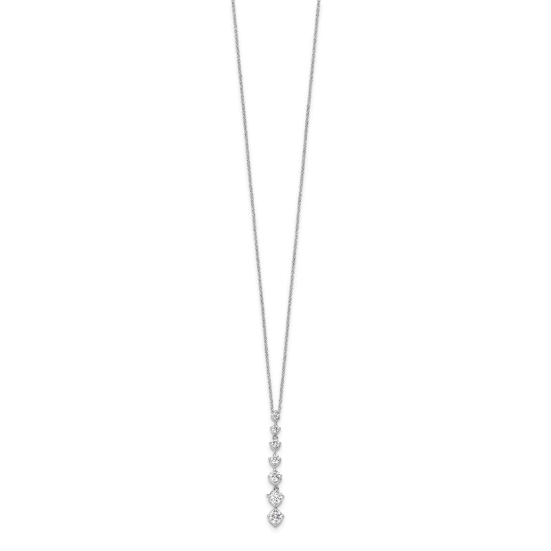 14K White Gold True Origin 1 Carat Lab Grown Diamond Vs Def 18 Inch Seven Stone Pendant Necklace