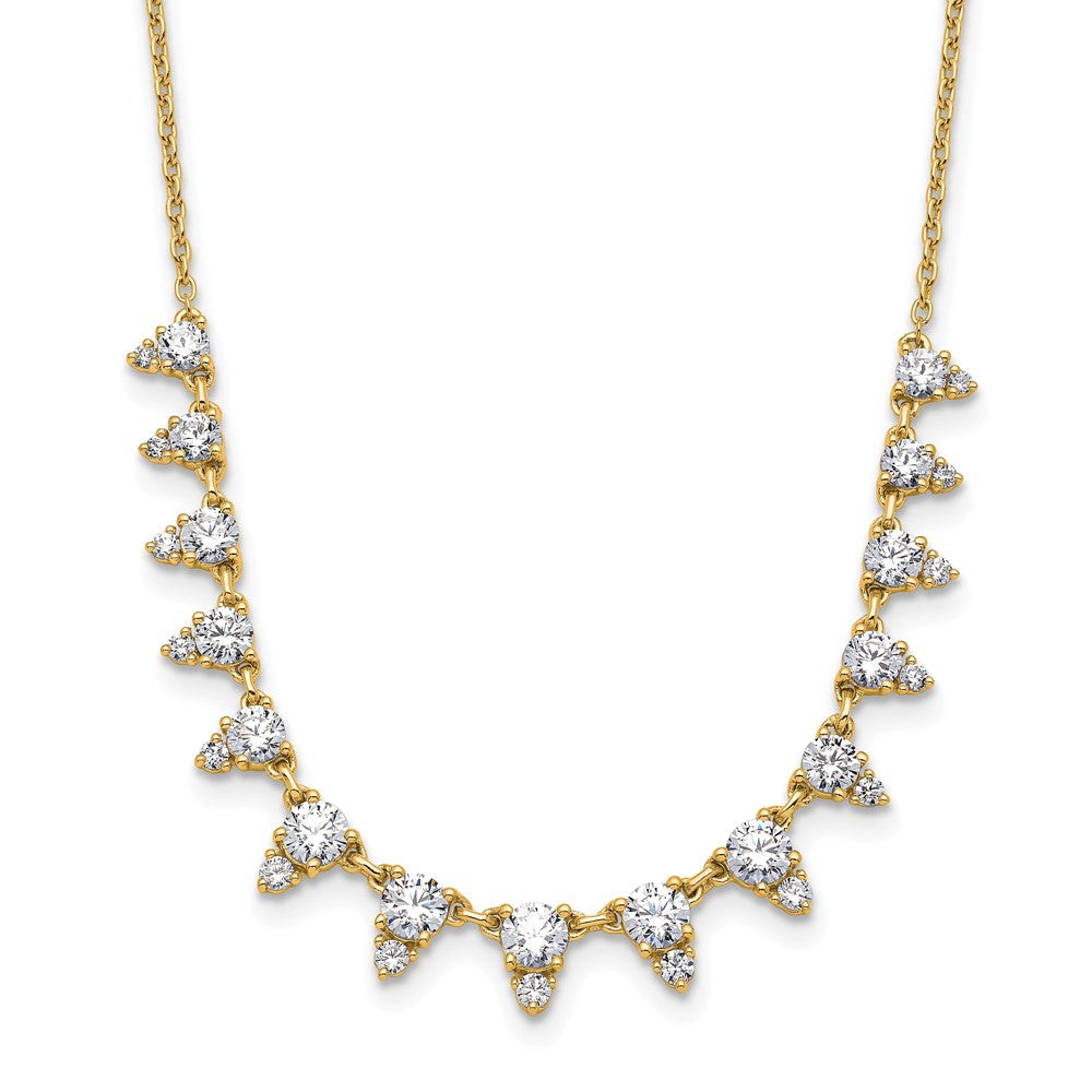 14K Yellow Gold True Origin 2 Carat Lab Grown Diamond Vs Def 18 Inch Necklace