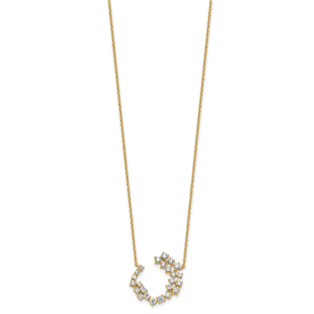 14K Yellow Gold True Origin 1 Carat Lab Grown Diamond Vs Def 18 Inch Fashion Necklace