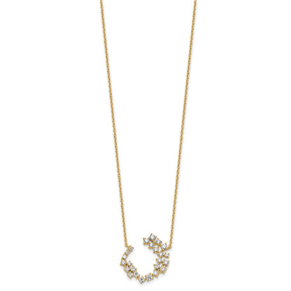 14K Yellow Gold True Origin 1 Carat Lab Grown Diamond Vs Def 18 Inch Fashion Necklace