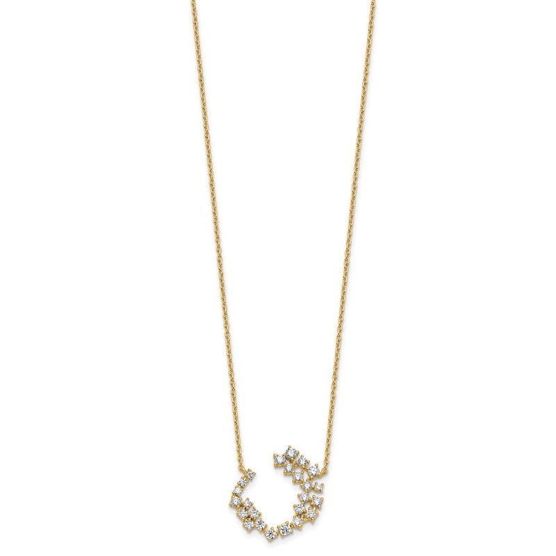 14K Yellow Gold True Origin 1 Carat Lab Grown Diamond Vs Def 18 Inch Fashion Necklace