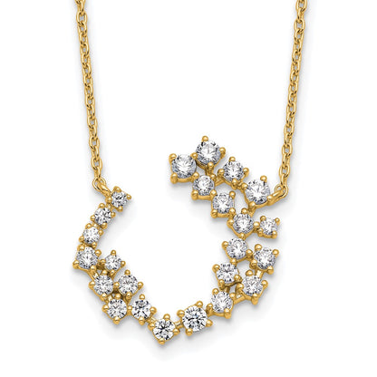 14K Yellow Gold True Origin 1 Carat Lab Grown Diamond Vs Def 18 Inch Fashion Necklace