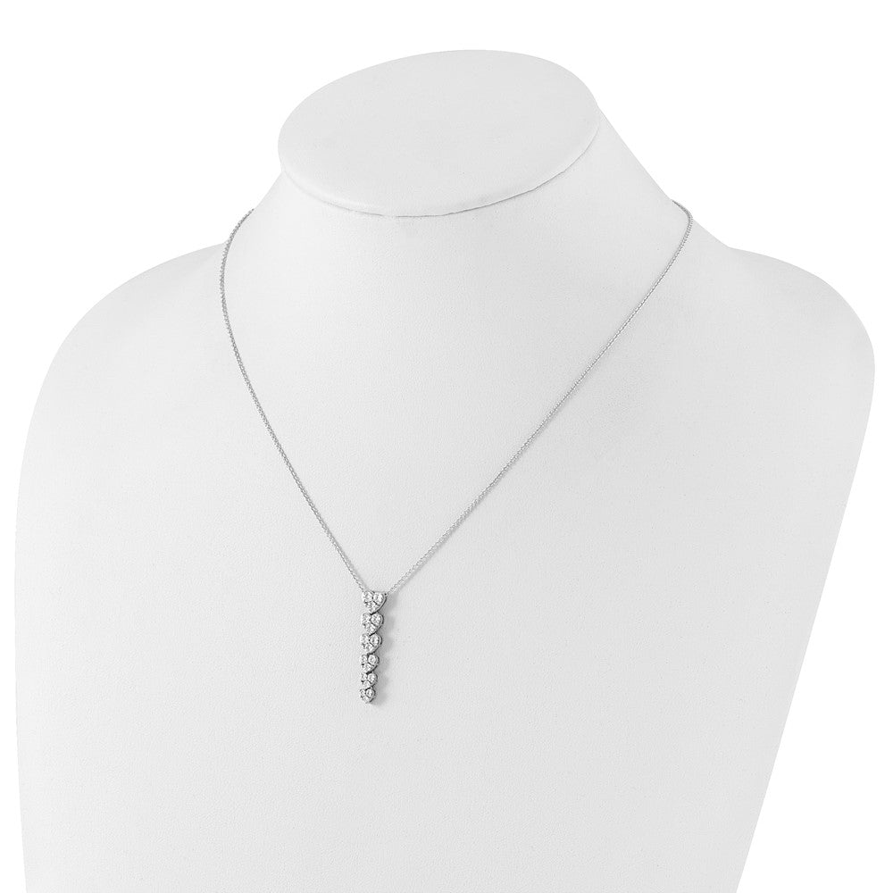 14K White Gold True Origin 1 Carat Lab Grown Diamond Vs Def 18 Inch Hearts Pendant Necklace