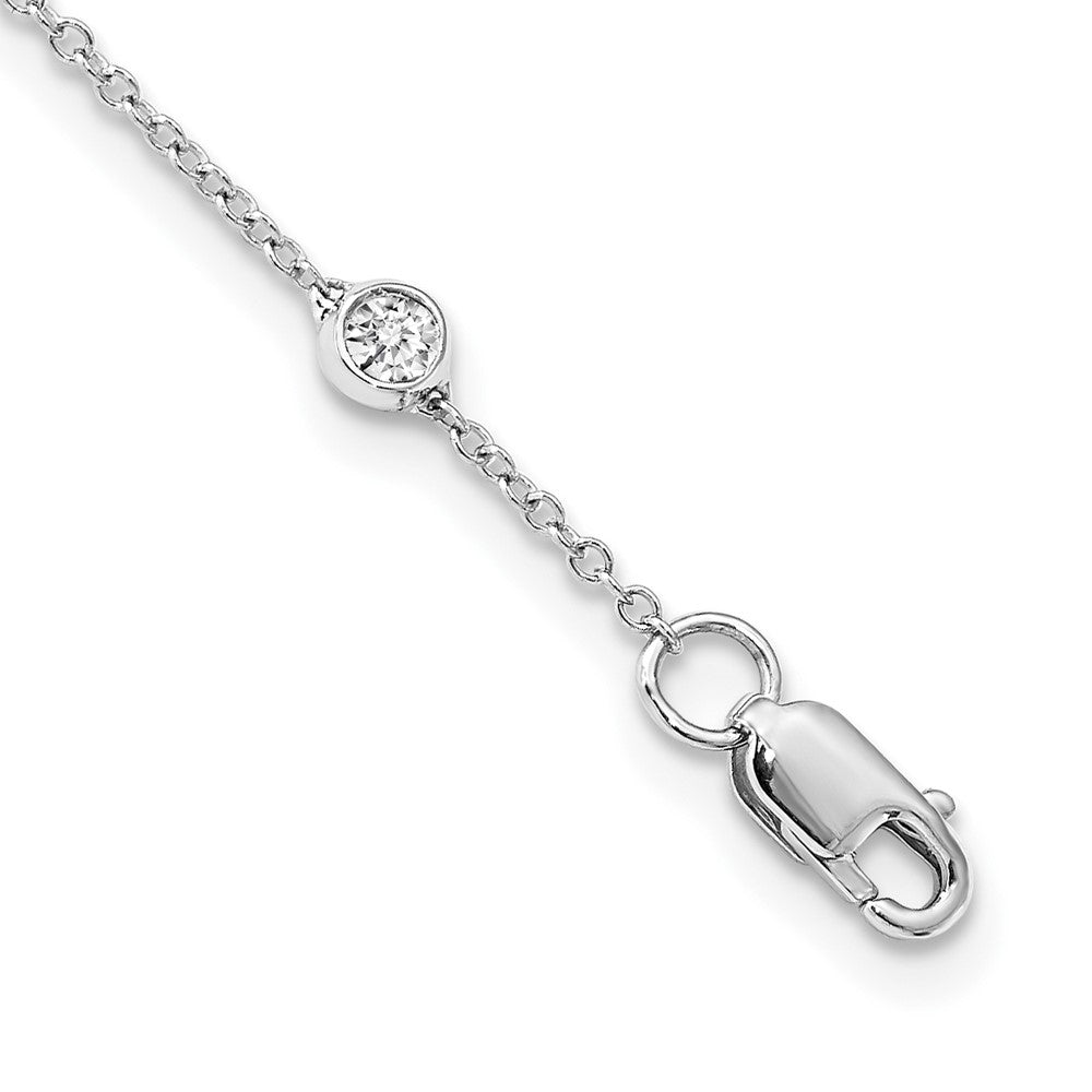 14K White Gold True Origin 1 Carat Lab Grown Diamond Vs+ F+ Sixteen Station 16 Inch Necklace