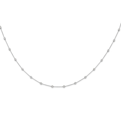14K White Gold True Origin 1 Carat Lab Grown Diamond Vs+ F+ Sixteen Station 16 Inch Necklace