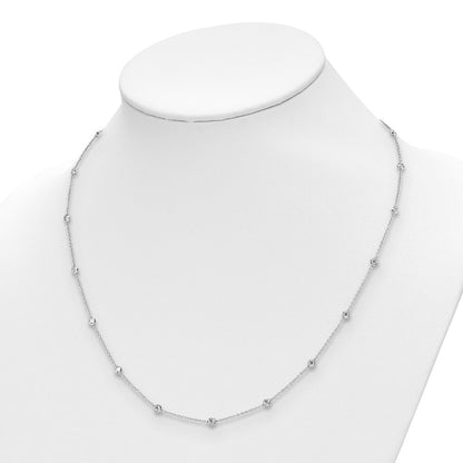 14K White Gold True Origin 1 1/3 Carat Lab Grown Diamond Vs+ F+ Twenty Station 20 Inch Necklace
