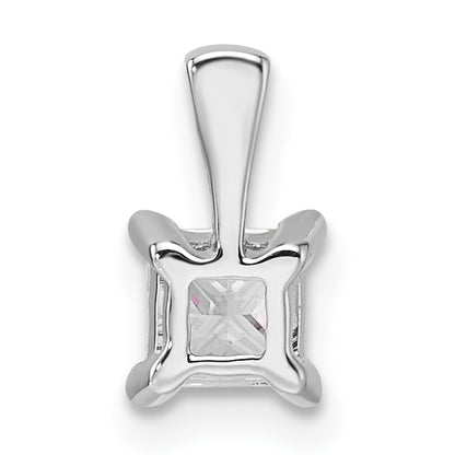 14k White Gold 1/2 Ct. Lab Grown Diamond VS/SI+ G+ 18 inch 4 Prong Pendant Necklace