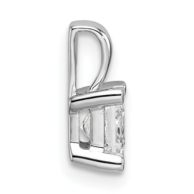 14k White Gold 3/4 Ct. Lab Grown Diamond VS/SI+ G+ 18 inch 4 Prong Pendant Necklace