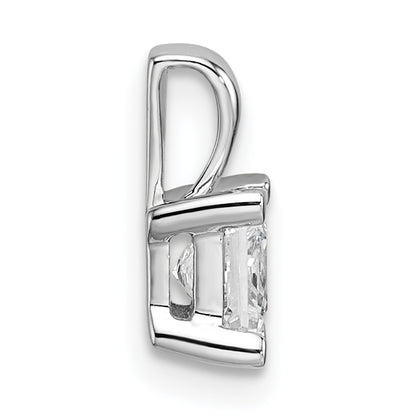 14k White Gold 3/4 Ct. Lab Grown Diamond VS/SI+ G+ 18 inch 4 Prong Pendant Necklace