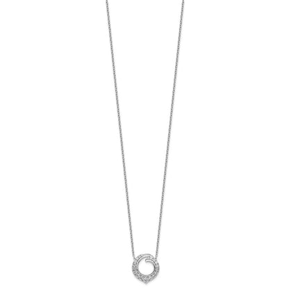 14k White Gold 1 Ct. Lab Grown Diamond VS/SI+ G+ Round 18 inch Necklace