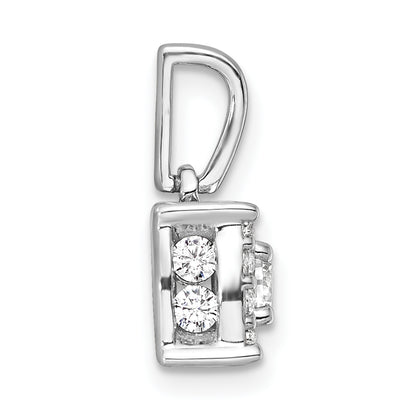 14k White Gold 1/2 Ct. Lab Grown Diamond VS/SI+ G+ Square Pendant