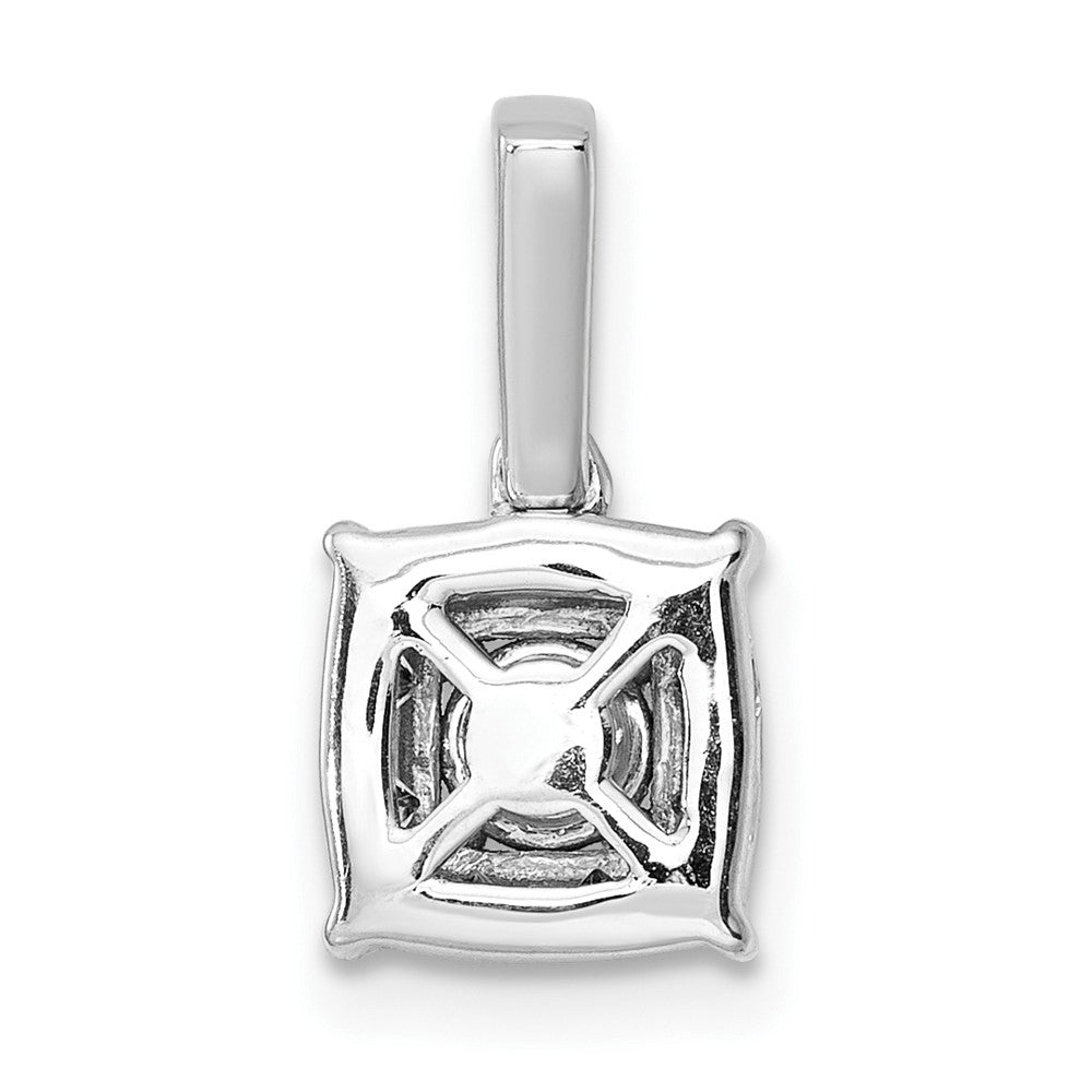 14k White Gold 1/2 Ct. Lab Grown Diamond VS/SI+ G+ Square Pendant