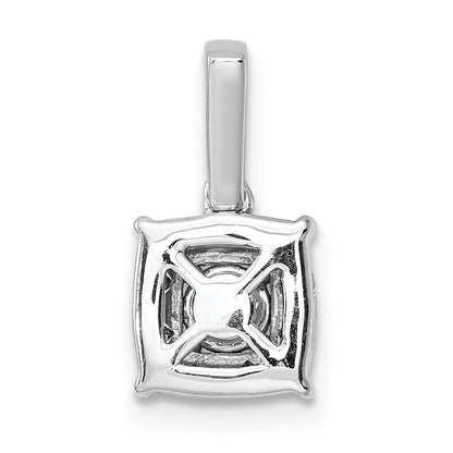 14k White Gold 1/2 Ct. Lab Grown Diamond VS/SI+ G+ Square Pendant