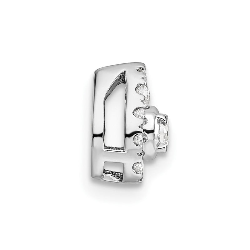 14k White Gold 1/3 Ct. Lab Grown Diamond VS/SI+ G+ Pear Chain Slide Pendant