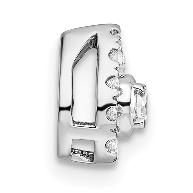 14k White Gold 1/3 Ct. Lab Grown Diamond VS/SI+ G+ Pear Chain Slide Pendant
