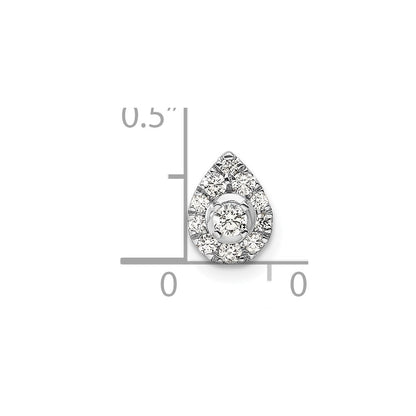 14k White Gold 1/3 Ct. Lab Grown Diamond VS/SI+ G+ Pear Chain Slide Pendant
