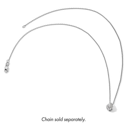 14k White Gold 1/3 Ct. Lab Grown Diamond VS/SI+ G+ Pear Chain Slide Pendant
