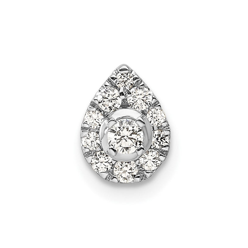 14k White Gold 1/3 Ct. Lab Grown Diamond VS/SI+ G+ Pear Chain Slide Pendant
